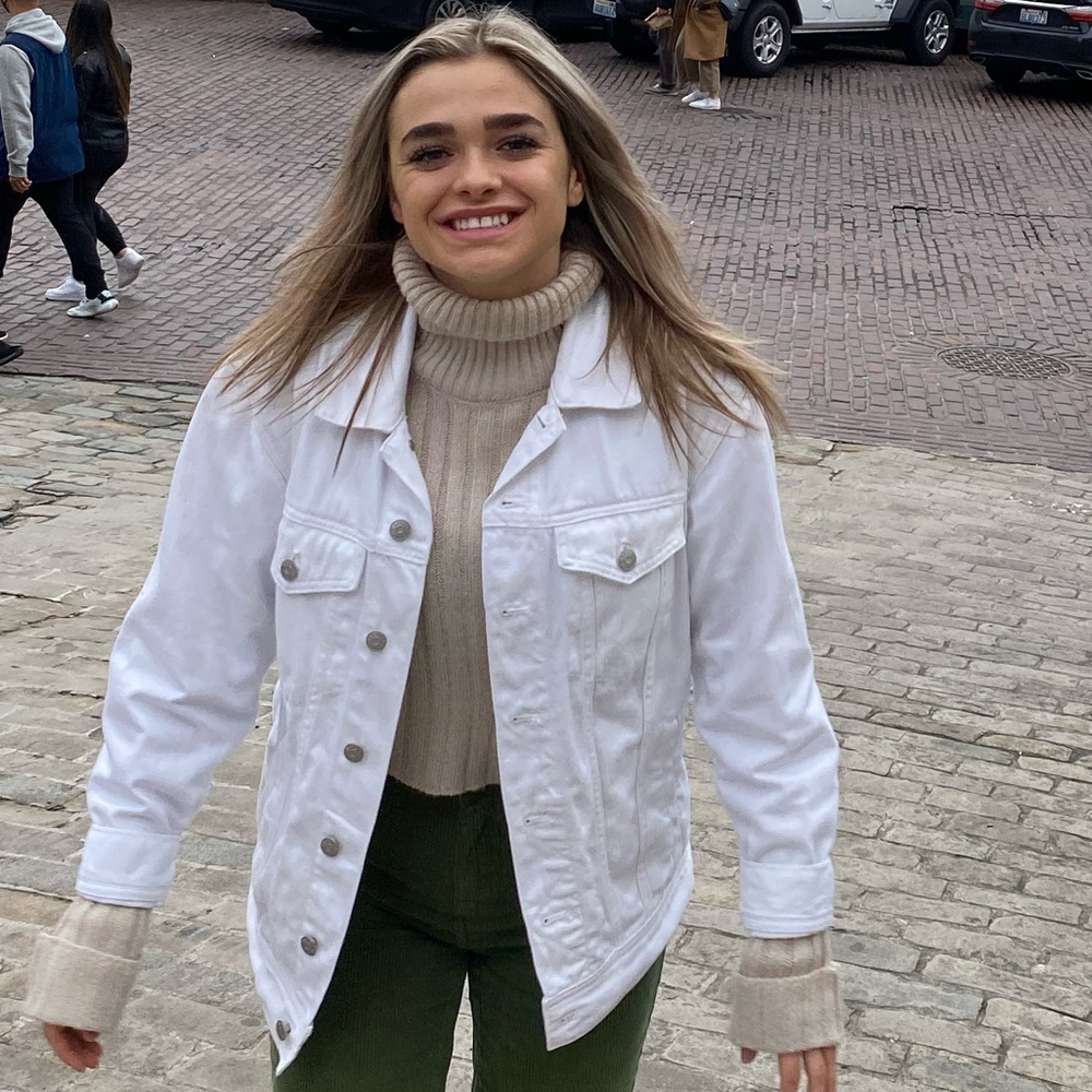 Madewell White Denim Jacket